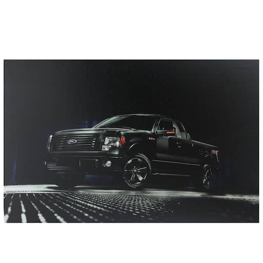 Fiber Optic & LED Black Ford F150 FX2 Sport Canvas Wall Art